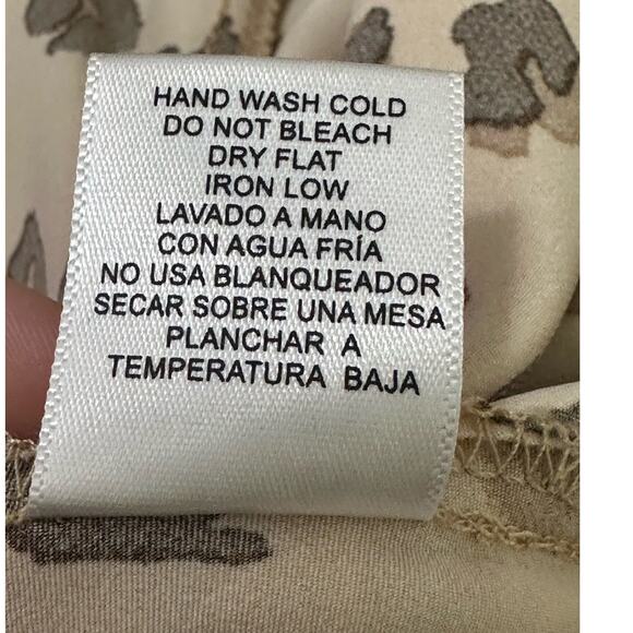 Love Tree cream brown animal print sleeveless slip mini dress size M - Picture 5 of 11